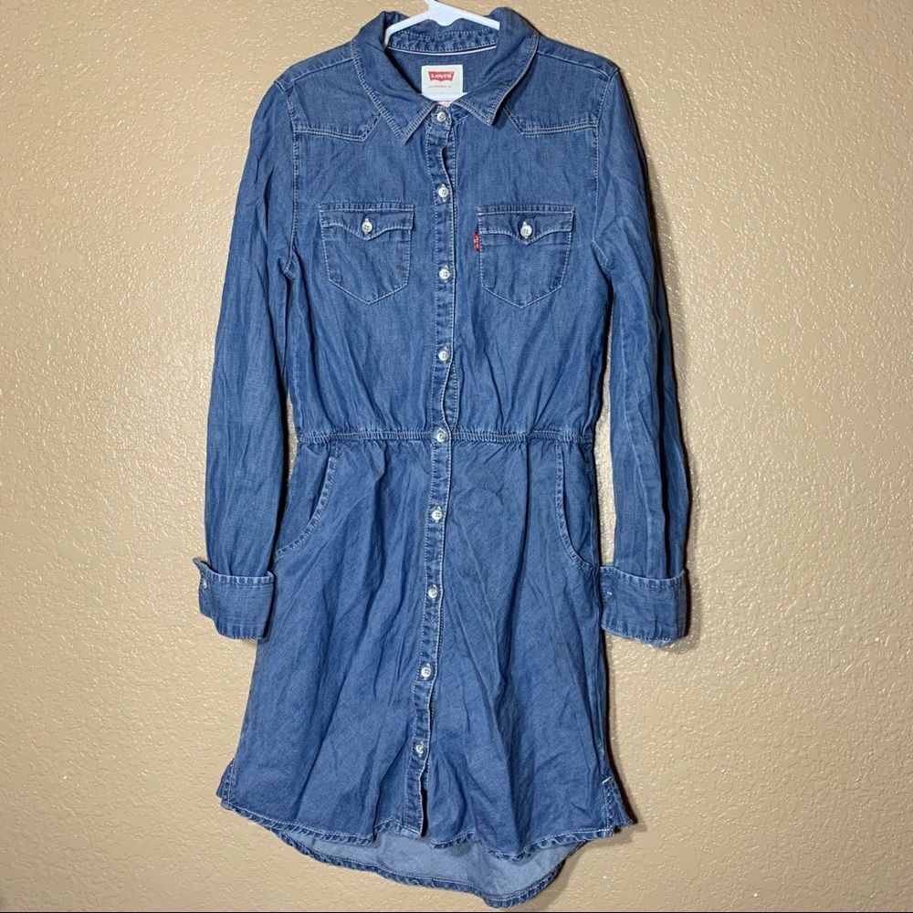 Levi’s girls long sleeve jean dress